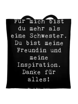 Сумка для переноски Mr & Mrs Panda Meine Schwester, черный