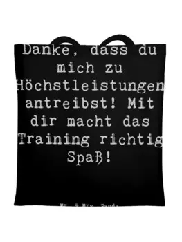 Сумка для переноски Mr & Mrs Panda Motivierender Fitness Trainer, черный