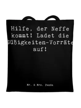 Сумка для переноски Mr & Mrs Panda Neffe Besuch, черный