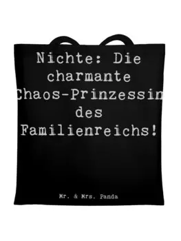 Сумка для переноски Mr & Mrs Panda Nichte Chaos Prinzessin, черный