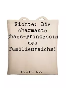 Сумка для переноски Mr & Mrs Panda Nichte Chaos Prinzessin, кремовый