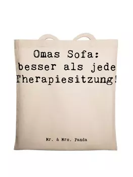 Сумка для переноски Mr & Mrs Panda Omas Sofa besser als jede Therapie, кремовый