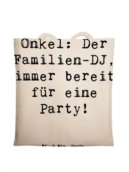 Сумка для переноски Mr & Mrs Panda Onkel Familien DJ, кремовый