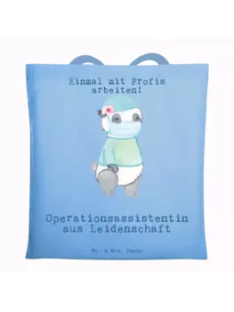 Сумка для переноски Mr & Mrs Panda Operationsassistentin Leidenschaft, небесно-синий