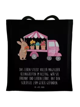 Сумка для переноски Mr & Mrs Panda Osterhase Blumenwagen, черный