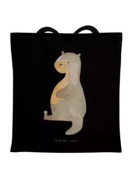 Сумка для переноски Mr & Mrs Panda Otter Bauch ohne Spruch, черный