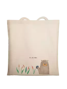 Сумка для переноски Mr & Mrs Panda Otter Stein ohne Spruch, кремовый