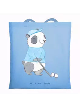 Сумка для переноски Mr & Mrs Panda Panda Golfen ohne Spruch, небесно-синий