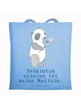 Сумка для переноски Mr & Mrs Panda Panda Badminton, небесно-синий