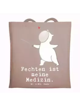Сумка для переноски Mr & Mrs Panda Panda Fechten, пастельно-коричневый