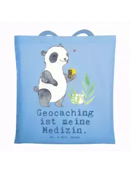 Сумка для переноски Mr & Mrs Panda Panda Geocaching, небесно-синий