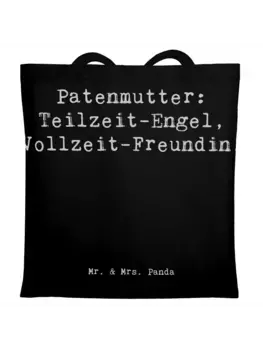 Сумка для переноски Mr & Mrs Panda Patenmutter Engel, черный