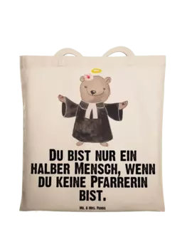 Сумка для переноски Mr & Mrs Panda Pfarrerin Herz, кремовый