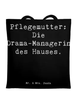 Сумка для переноски Mr & Mrs Panda Pflegemutter Managerin, черный