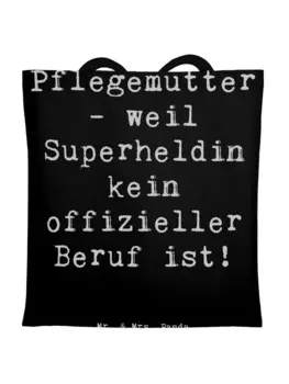 Сумка для переноски Mr & Mrs Panda Pflegemutter Superheldin, черный