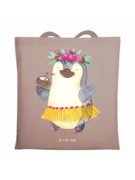 Сумка для переноски Mr & Mrs Panda Pinguin Kokosnuss ohne Spruch, пастельно-коричневый