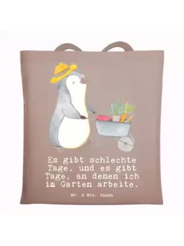 Сумка для переноски Mr & Mrs Panda Pinguin Gartenarbeit, пастельно-коричневый
