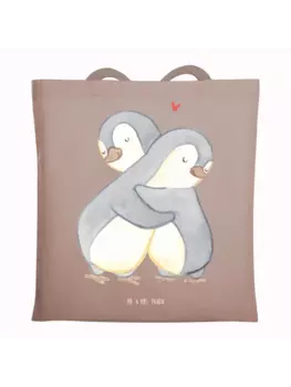 Сумка для переноски Mr & Mrs Panda Pinguine Kuscheln ohne Spruch, пастельно-коричневый