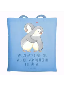 Сумка для переноски Mr & Mrs Panda Pinguine Kuscheln, небесно-синий