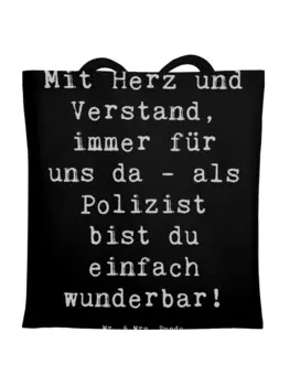 Сумка для переноски Mr & Mrs Panda Polizist Wunderbar, черный