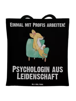 Сумка для переноски Mr & Mrs Panda Psychologin Leidenschaft, черный