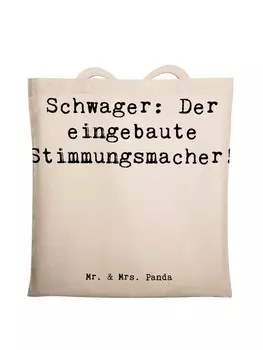 Сумка для переноски Mr & Mrs Panda Schwager Der eingebaute Stimmungsm, кремовый