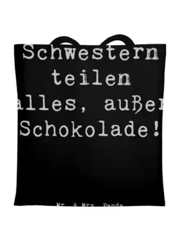 Сумка для переноски Mr & Mrs Panda Schwestern Liebe, черный