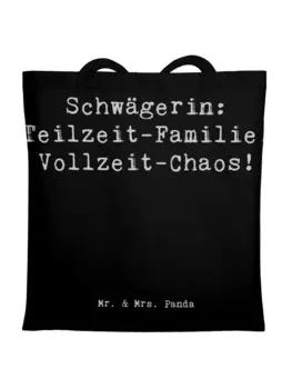 Сумка для переноски Mr & Mrs Panda Schwgerin Chaos, черный