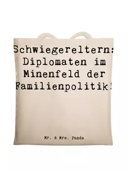 Сумка для переноски Mr & Mrs Panda Schwiegereltern Diplomaten, кремовый