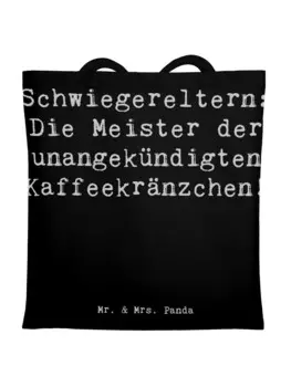Сумка для переноски Mr & Mrs Panda Schwiegereltern Meister, черный