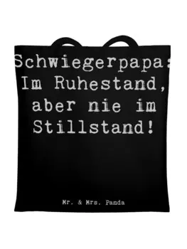 Сумка для переноски Mr & Mrs Panda Schwiegerpapa Ruhestand, черный