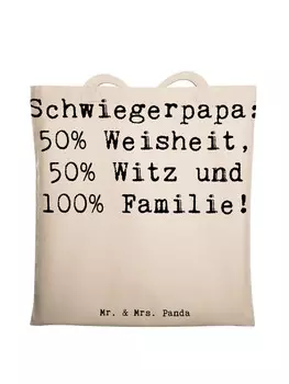 Сумка для переноски Mr & Mrs Panda Schwiegerpapa Weisheit, кремовый