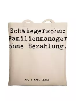 Сумка для переноски Mr & Mrs Panda Schwiegersohn Manager, кремовый