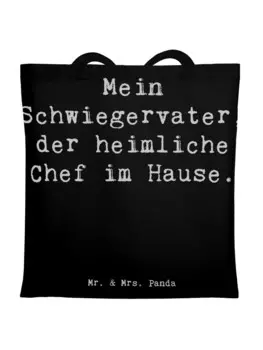 Сумка для переноски Mr & Mrs Panda Schwiegervater Chef, черный