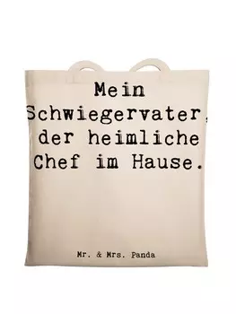 Сумка для переноски Mr & Mrs Panda Schwiegervater Chef, кремовый
