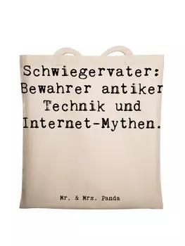 Сумка для переноски Mr & Mrs Panda Schwiegervater Geschichten, кремовый