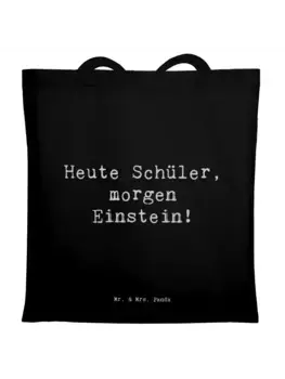 Сумка для переноски Mr & Mrs Panda Spruch Schulanfang Inspiration, черный