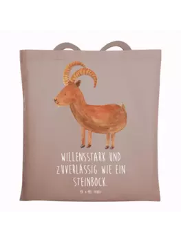 Сумка для переноски Mr & Mrs Panda Sternzeichen Steinbock, пастельно-коричневый