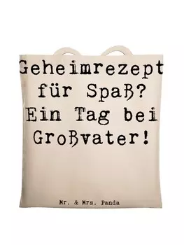 Сумка для переноски Mr & Mrs Panda Tag bei Grovater, кремовый