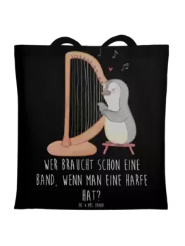 Сумка для переноски Mr & Mrs Panda Wer braucht schon eine Band wenn m, черный