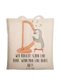 Сумка для переноски Mr & Mrs Panda Wer braucht schon eine Band wenn m, кремовый