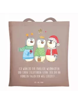 Сумка для переноски Mr & Mrs Panda Winterzeit Heilige drei Knige, пастельно-коричневый