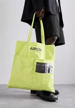 Сумка для покупок EXCLUSIVE CINEMA CLUB UNISEX ASPESI, цвет lime yellow
