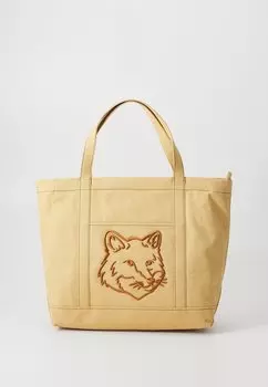 Сумка для покупок FOX HEAD LARGE UNISEX Maison Kitsun, светло-коричневый