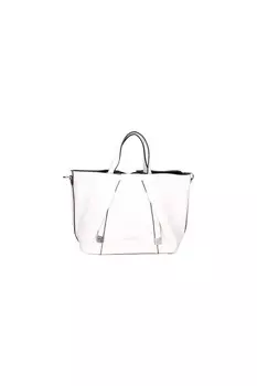 Сумка для покупок из эко-кожи со съемной сумкой для туалетных принадлежностей Braccialini, белый