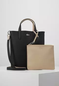 Сумка шоппер Lacoste 2 в 1, черный/бежевый