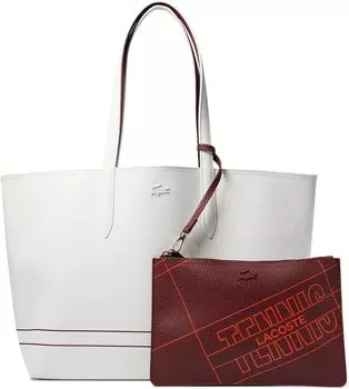 Сумка для покупок Lacoste, цвет Arid Beige/Navy Blue/Medium Grey Jaspe/Cantaloupe