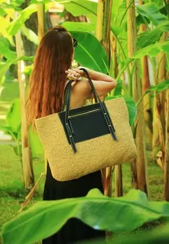 Сумка для покупок RAFFIA Mianqa, черный