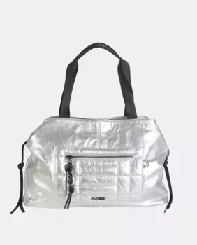 Сумка для покупок серебристого цвета с металлической застежкой-молнией Kbas, серебряный