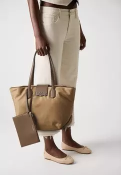 Сумка для покупок SIGNATURE TOTE SET KARL LAGERFELD, серо-коричневый